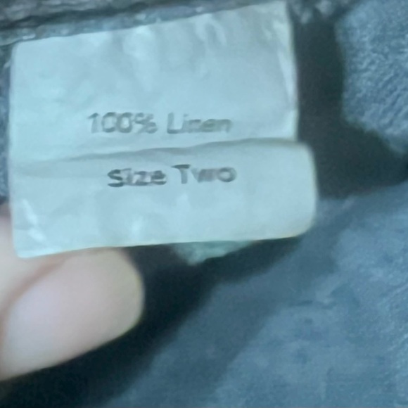 Smock Japan Gray Long Sleeve Midi dress 100% Linen Boho Lagenlook - Picture 5 of 5